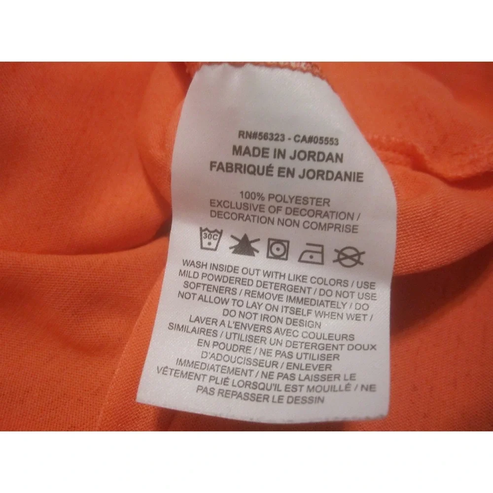 Nike Shirt Mens Medium Orange Running Short Sleeve Dri-Fit‎ Crew Neck Athletic